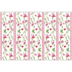 RosanneBeck Collections Valentine Vine Stripe Placemat Set