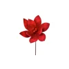 Regency Velvet Jingle Bell Poinsettia Stem
