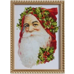 RAZ Vintage Santa Framed Wall Art