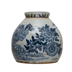 Creative Coop Vintage Stoneware Ginger Jar