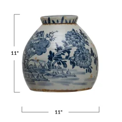 Creative Coop Vintage Stoneware Ginger Jar