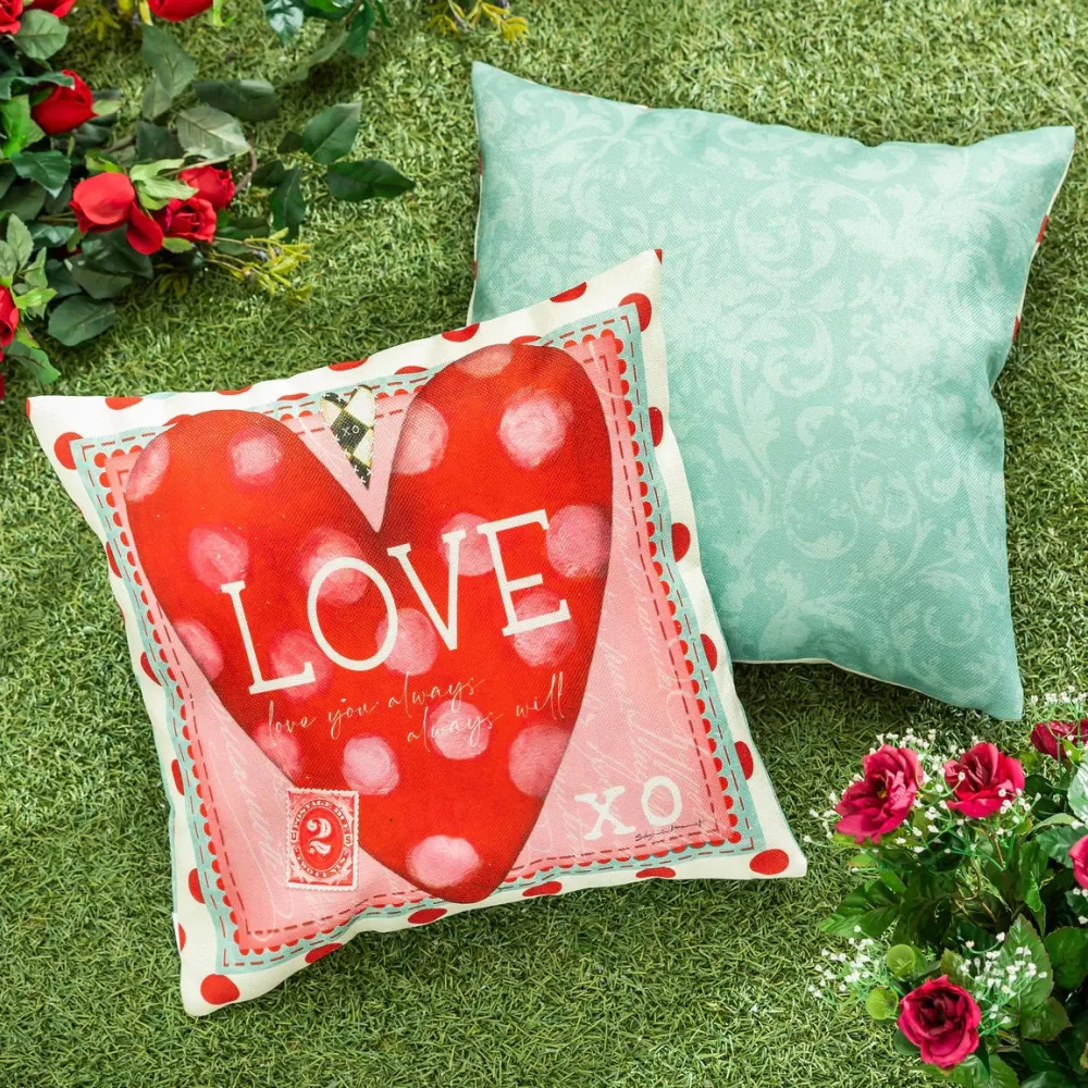 Evergreen Vintage Valentine Pillow
