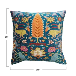 Creative Coop Vintage Woodland Pattern Pillow