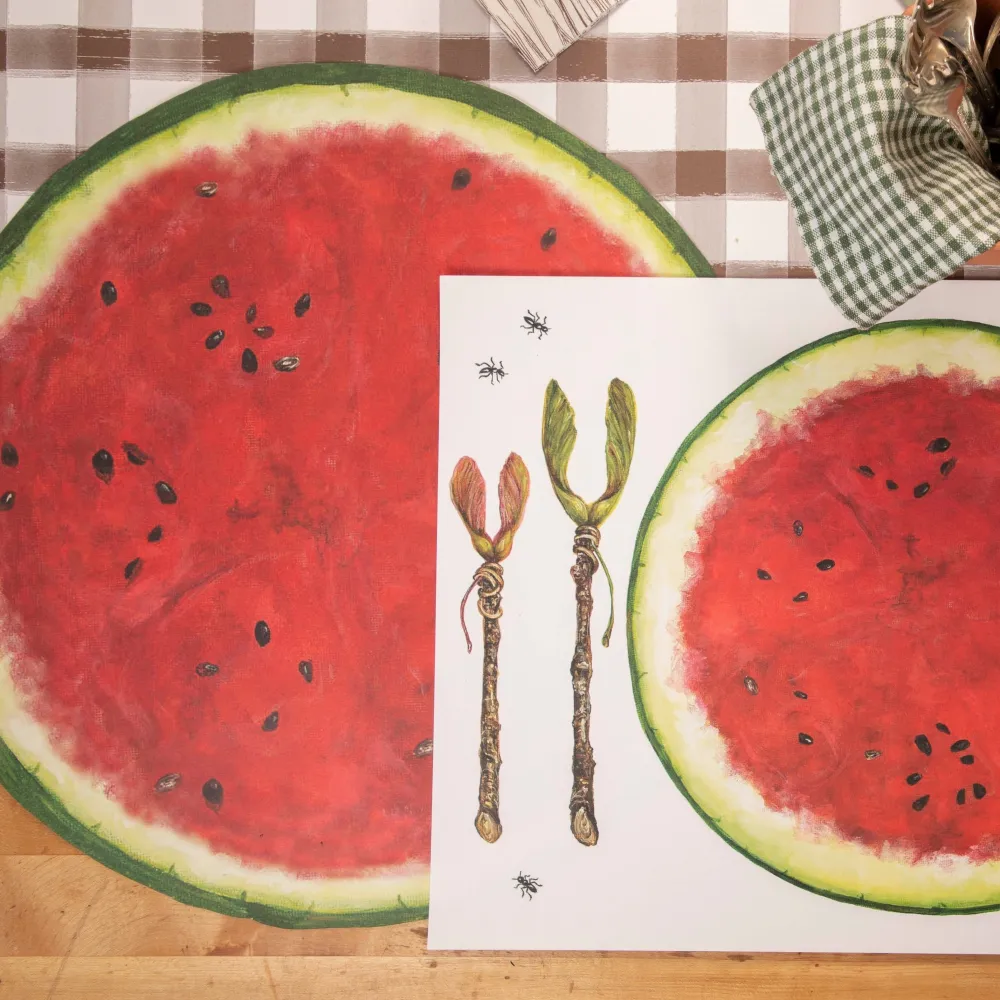 Hester & Cook Watermelon Placemat Set