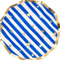 Sophistiplate Wavy Appetizer Plate, Patriotic Confetti
