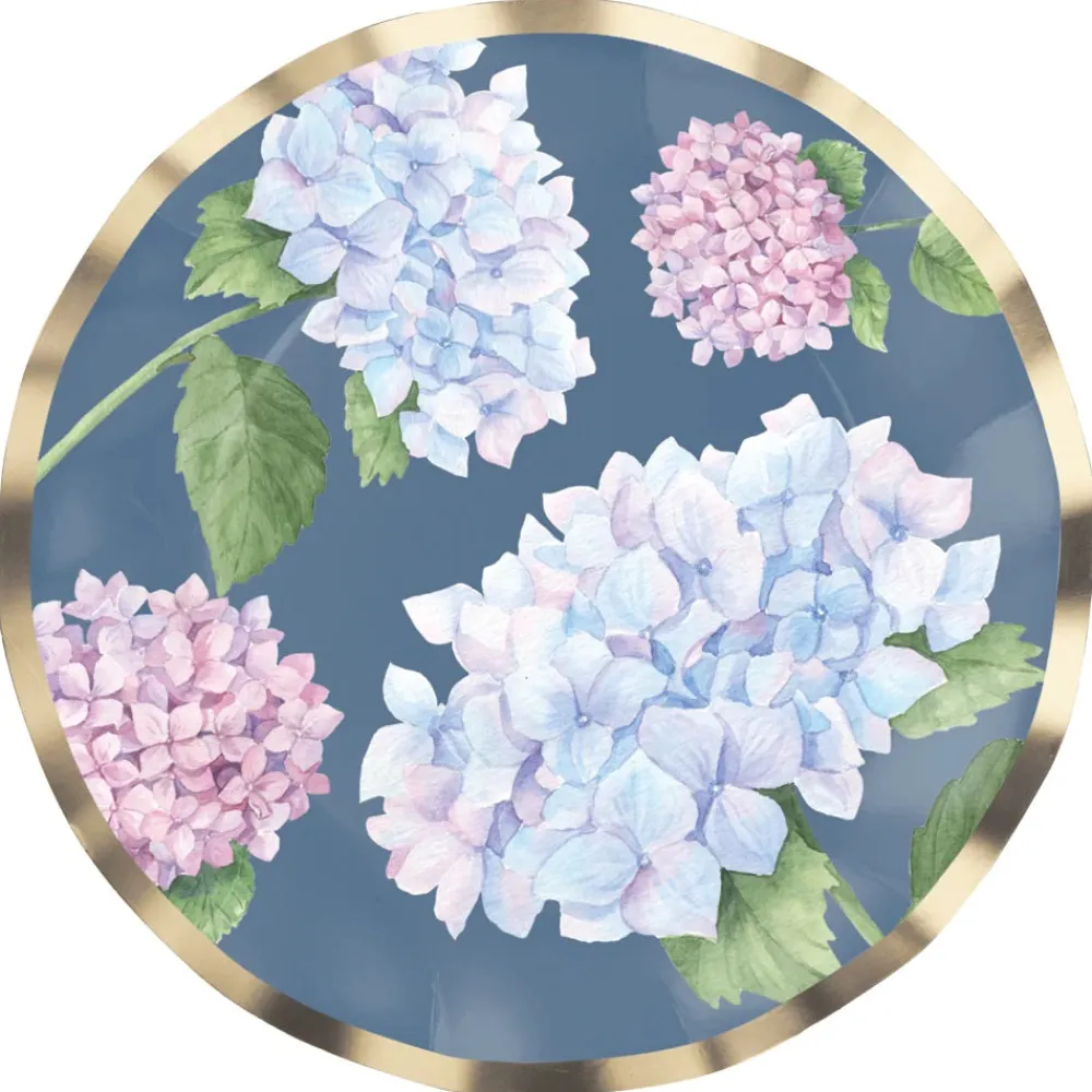 Sophistiplate Wavy Salad Plate, Hydrangeas