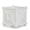 RAZ White Bamboo Planter, Medium