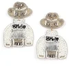 Laura Janelle White Bride Jacket Earrings