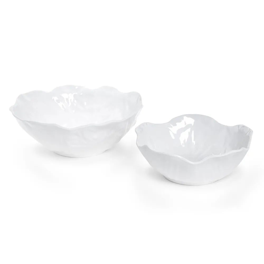 Two's Company White Cabbage Serving Bowl