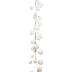 Farrisilk 10' White Candy Apple Ball Garland