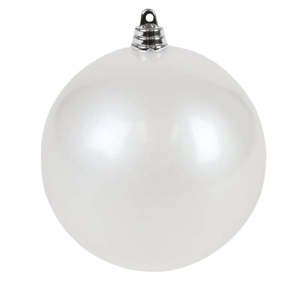 Farrisilk White Candy Apple Ball Ornament, 8"