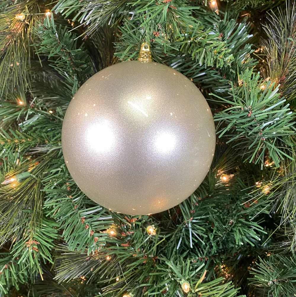 Farrisilk White Candy Apple Ball Ornament, 8"