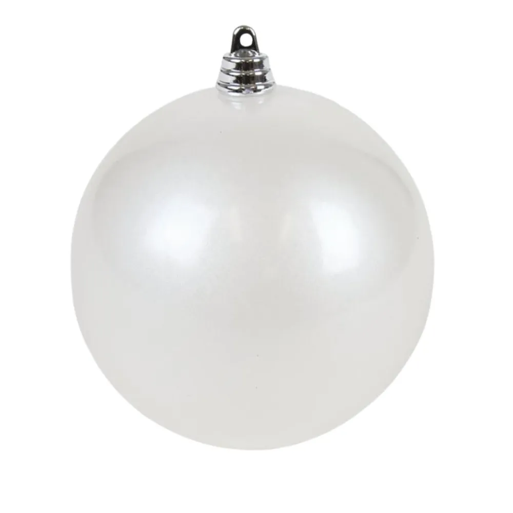 Farrisilk White Candy Apple Ball Ornament, 6"