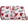 Reliant Ribbon White Heart Love - 2.5"X10YD