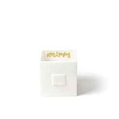 Happy Everything White Mini Dot Medium Nesting Cube by !