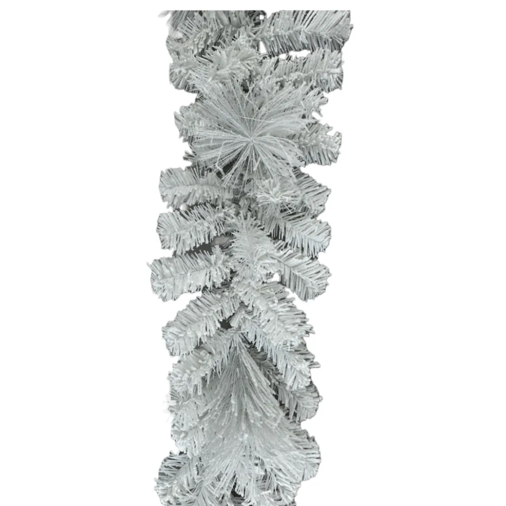 Liberty Floral White Pine Garland, 6'