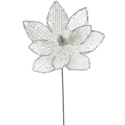 Direct Export Co. White Sequin Poinsettia