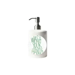 Happy Everything White Small Dot Cylinder Soap Pump by !