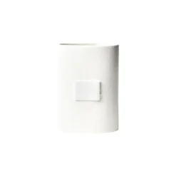 Happy Everything White Small Dot Mini Oval Vase by !