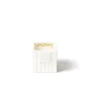 Happy Everything White Stripe Small Nesting Cube by !
