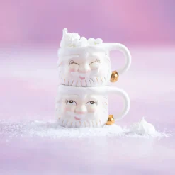 Glitterville Winking Papa Noel Mug by