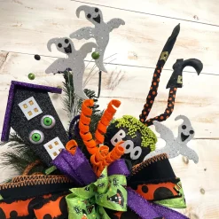 Liberty Floral Witch Legs in Boo Cauldron Pick