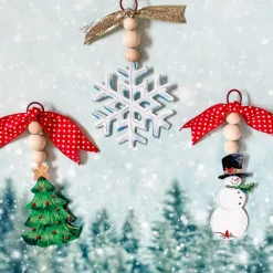The Round Top Collection Wood Bead Holiday Ornament