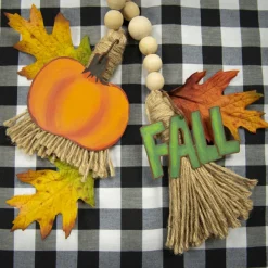 The Round Top Collection Wooden Bead Garland With Tassels