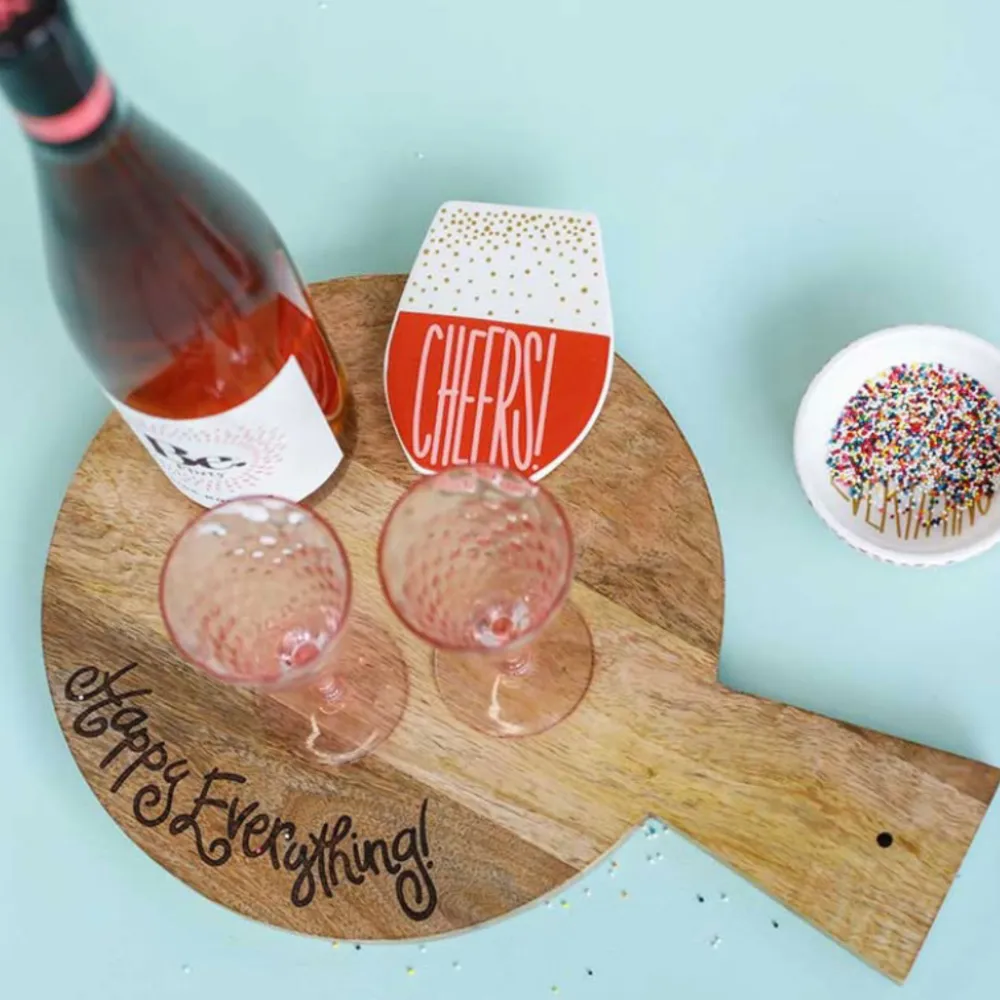 Happy Everything Wooden Mini Serving Board by !