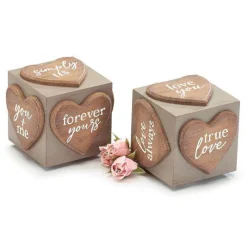 Burton & Burton Wood Heart Cube