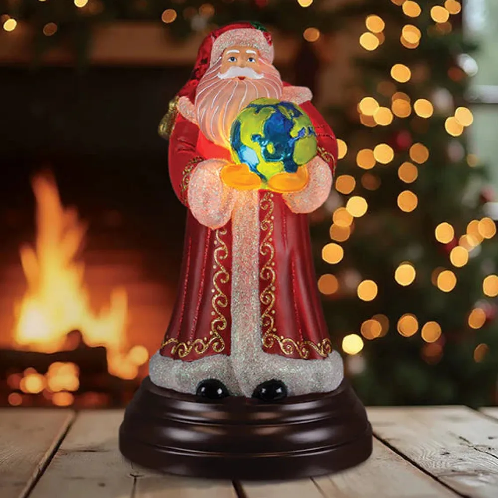 Old World Christmas World Peace Santa Light