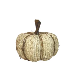 Liberty Floral Woven Corn Husk Pumpkin, Small