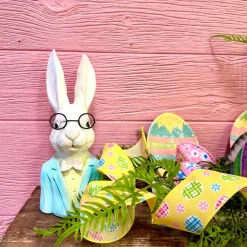 D. Stevens Yellow Easter Egg and Daisy Ribbon, 2.5" X 10YD
