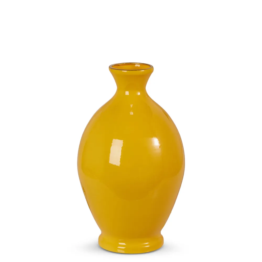 RAZ Yellow Vase, 10"