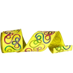 Farrisilk Yellow Whimsy Ribbon, 4"X10 YD