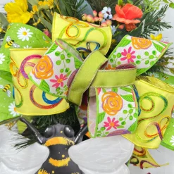 Farrisilk Yellow Whimsy Ribbon, 4"X10 YD