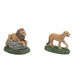 Department 56 Zoological Gardens Lions Set, Dept. 56 Village
